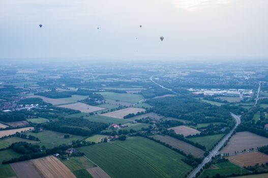 Hot air balloons over Muenster at the Montgolfiade 2013