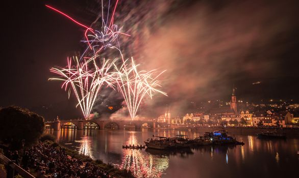 fireworks at the event Heidelberg Castle Illumination