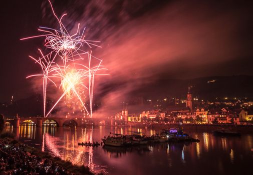 fireworks at the event Heidelberg Castle Illumination