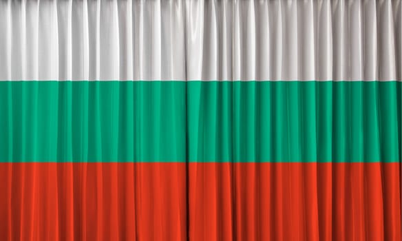 Bulgaria flag on curtain