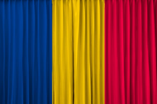 Chad flag on curtain