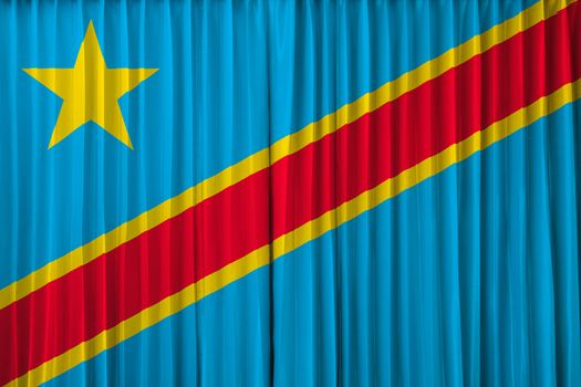 Congo flag on curtain