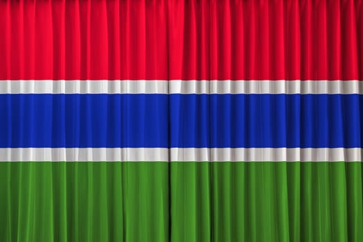 Gambia flag on curtain
