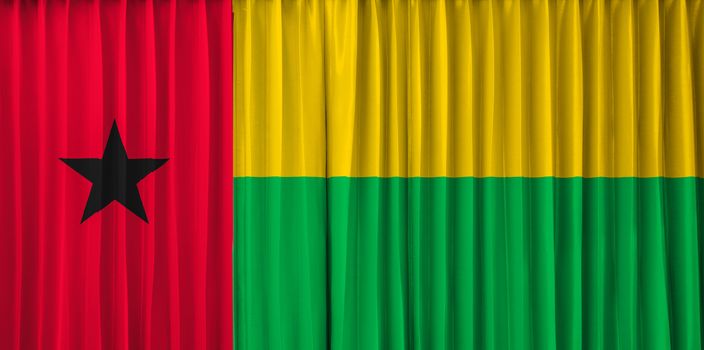 Guinea Bissau flag on curtain