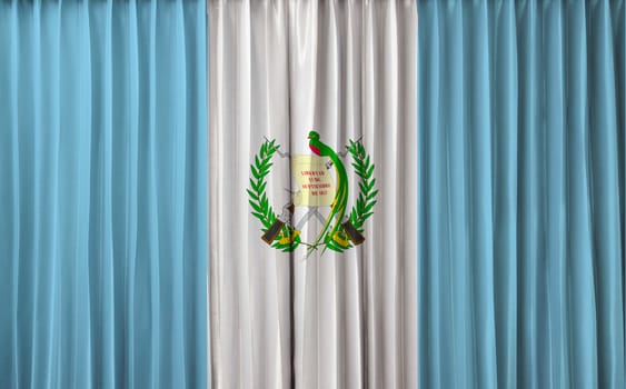 Guatemala flag on curtain