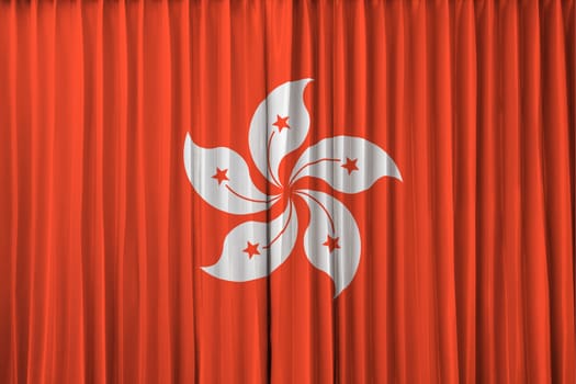Hongkong flag on curtain