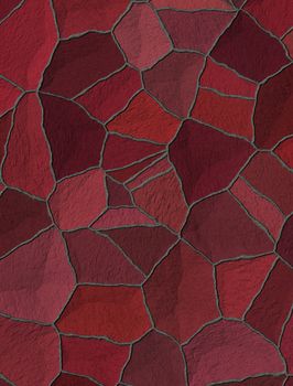 Background texture of red modern cobblestone pavement