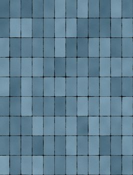 blue tile wall weathered