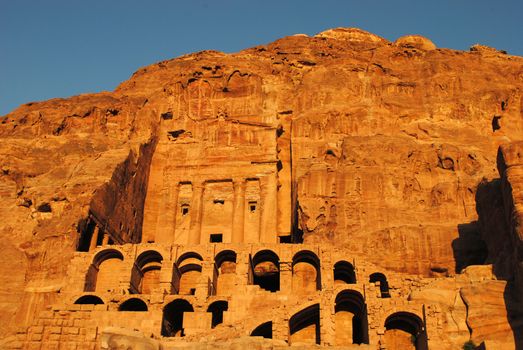 The Royal Tombs in Petra, Jordan.