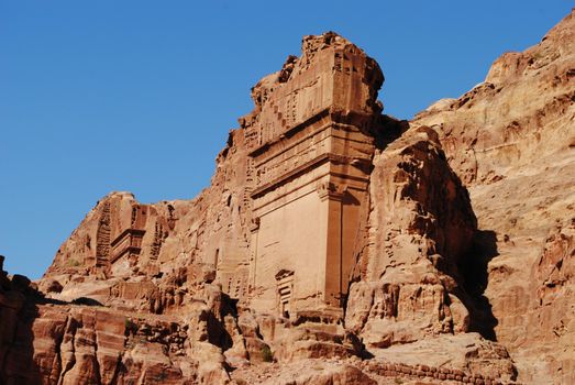 Detail from Street of Facades, Petra, Jordan.