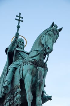 Statue of Saint Stephain in Budapest