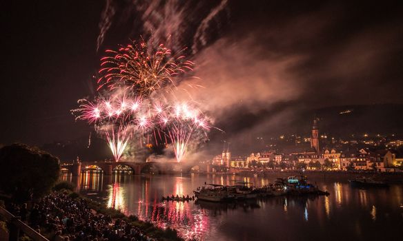 fireworks at the event Heidelberg Castle Illumination