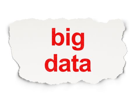Information concept: torn paper with words Big Data on Paper background, 3d render