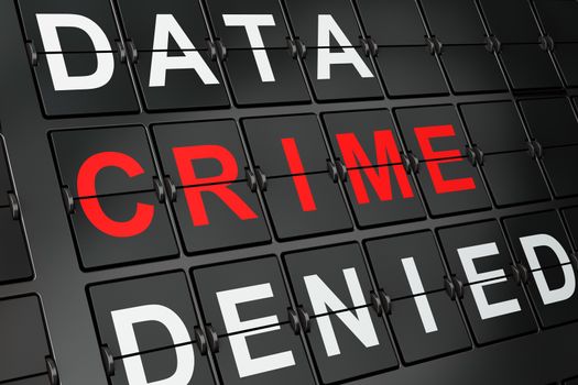 Safety concept: Crime on airport board background, 3d render
