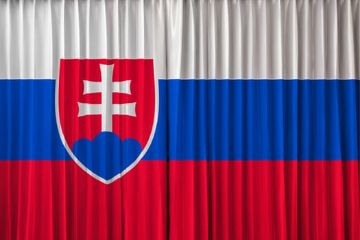 Slovakia flag on curtain