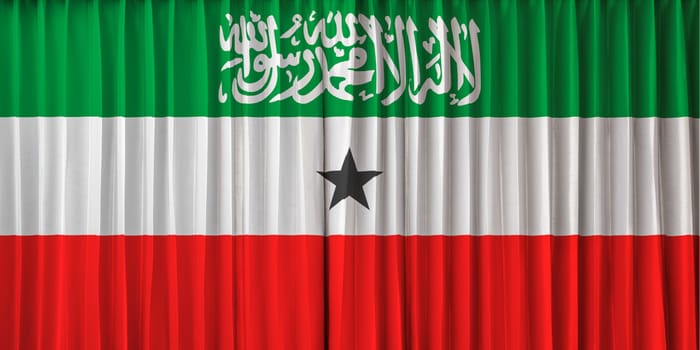 Somaliland flag on curtain