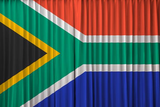 South Africa flag on curtain