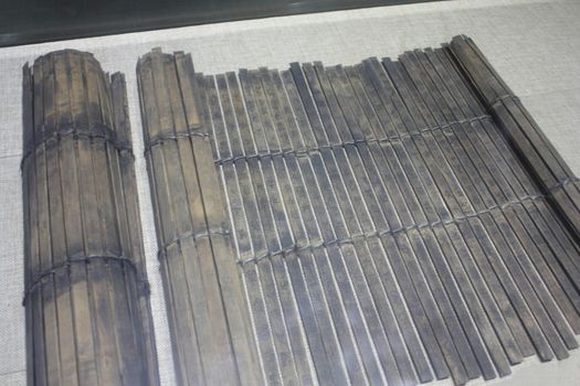 bamboo slip in kongmiao guozijian museum in Beijing,China.