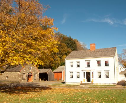 rural village in autumn