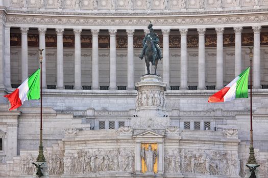 Victor Emmanuel II monument also known as Altar of Fatherland built in honour of first king of united Italy in Rome, Italy.