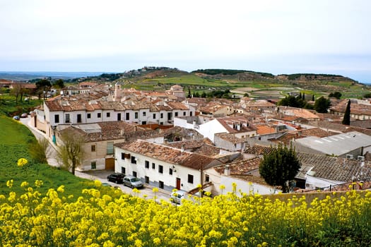 View of historic small town Chinchon near Madrid 