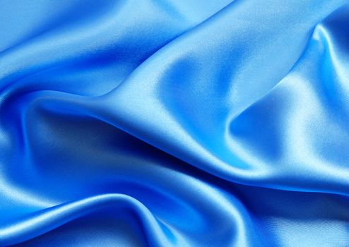 Smooth elegant blue silk can use as background 