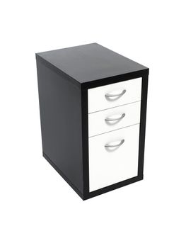 A set of cabinet draws isolated against a white background