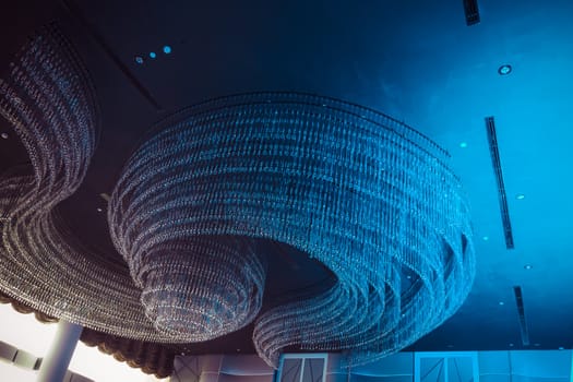 Crystal chandelier ceiling