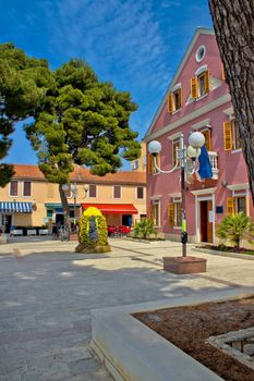 Biograd na moru central square and city hall, Dalmatia, Croatia