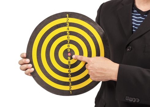 business target, hand aiming or pointing