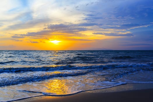 sunset and beach