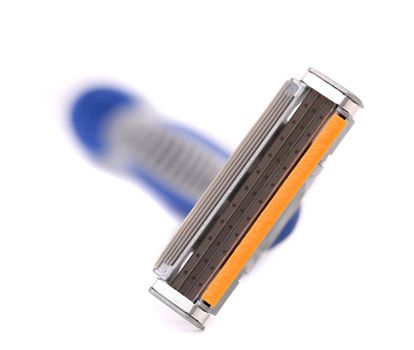 Effective area of shaving razor isolated on a white background