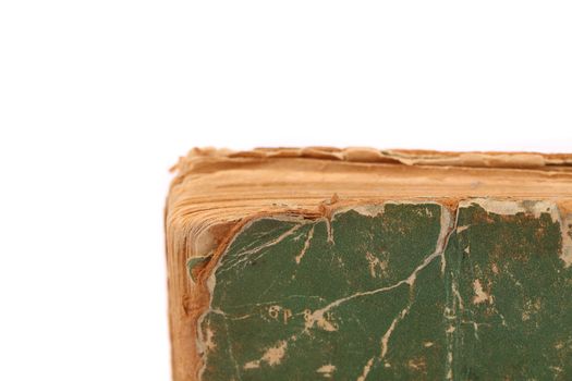 Old book cover, vintage texture, isolated on white background