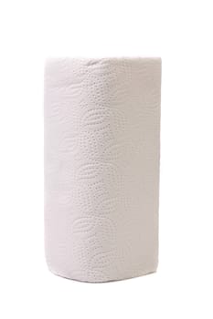 Paper towel roll isolated on a white background