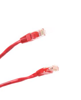 Two plugs of connection isolated on white background.