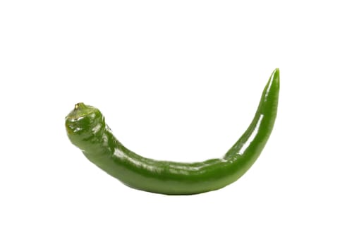 Green pepper isolated on a white background