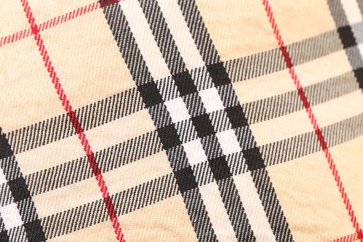 Background of fabric check. Close up. Whole background.