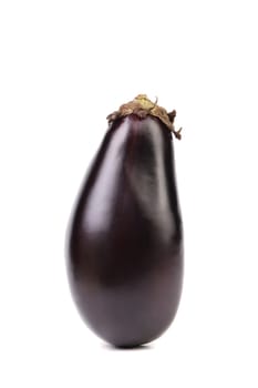 Black eggplant isolated on a white background.