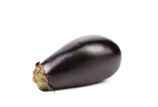 Black eggplant isolated on a white background.