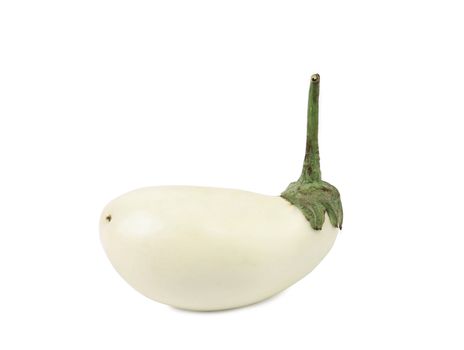 White aubergine isolated on a white background