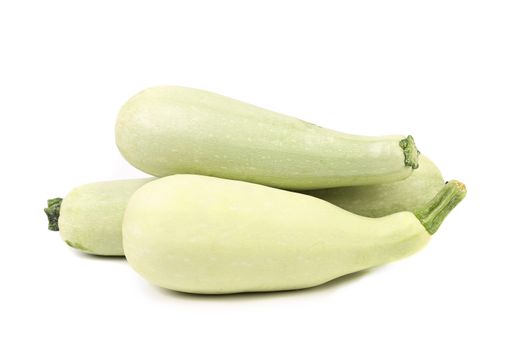 Fresh vegetable marrow. Isolated on a white background.