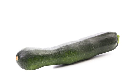 Zucchini isolated on a white background. Close up.