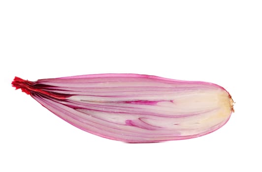 Organic red onion isolated on a white background
