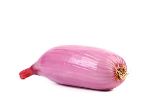 Organic red onions isolated on a white background