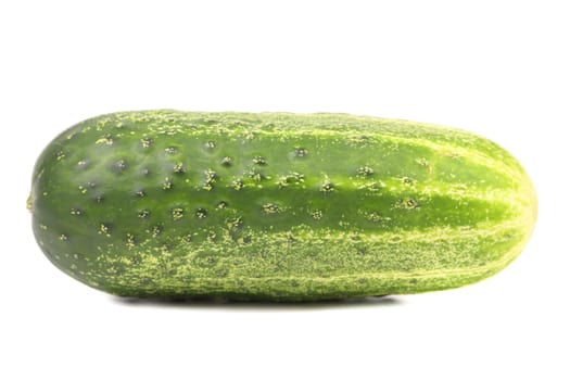Fresh green cucumber, isolated on a white background