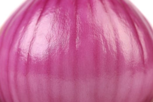 Close up purple onion isolated on a white background