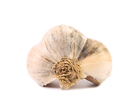 Fresh garlic isolated on a white background.