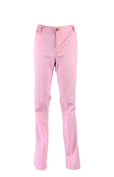 female pink jeans isolated on a white background