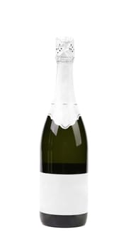 Bottle of champange isolated on a white background.