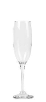 empty champagne glass isolated on a black backgrund